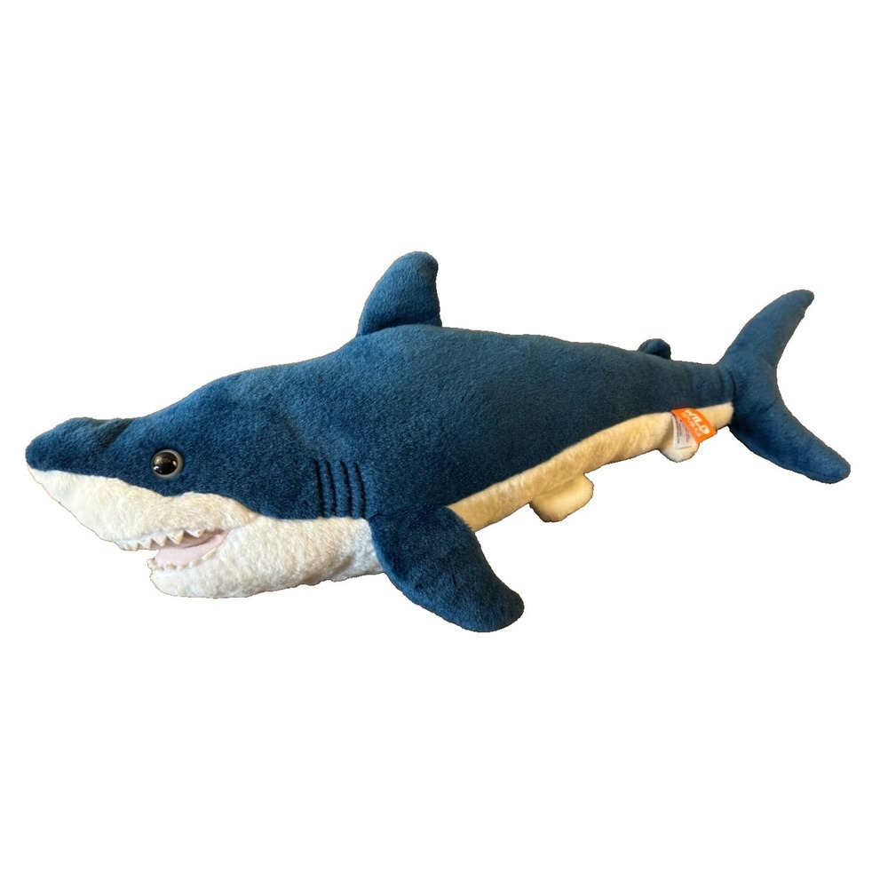 Wild Republic‎ Mako Shark 21 Inch Plush Stuffed Animal Blue Realistic Fish Toy